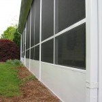 closeup of screen room after installation