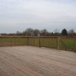 wood deck installation after completion