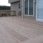 wood deck installation after completion