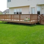 custom designed deck installed in backyard