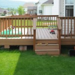custom designed deck installed in backyard