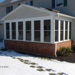 sun room built on brick foundation in the Winter