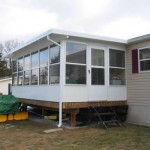 three season room installed for a mobile home