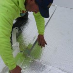 contractor preparing roof for re-roofing process